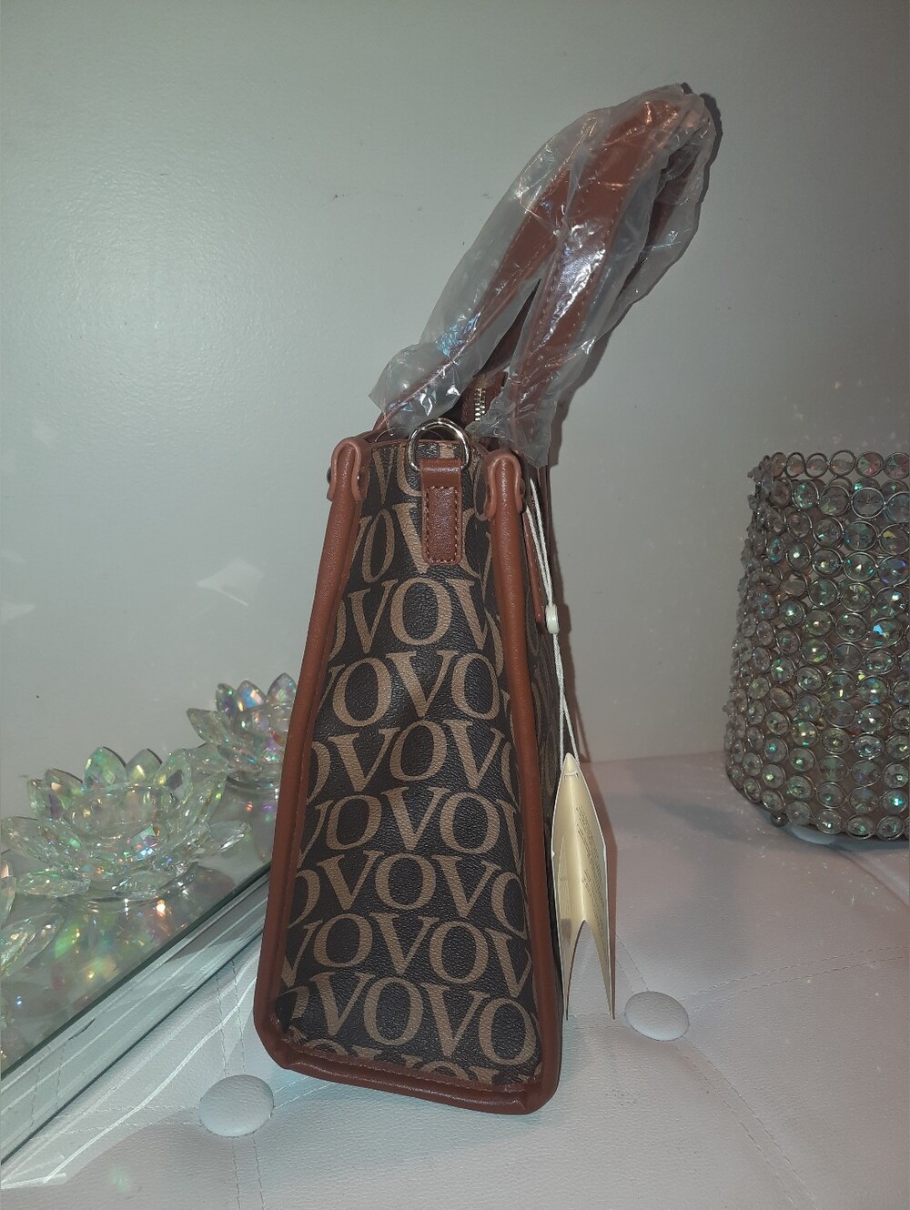 Valentino Orlandi Brown Logo Tote Bag - Picture 4 of 11